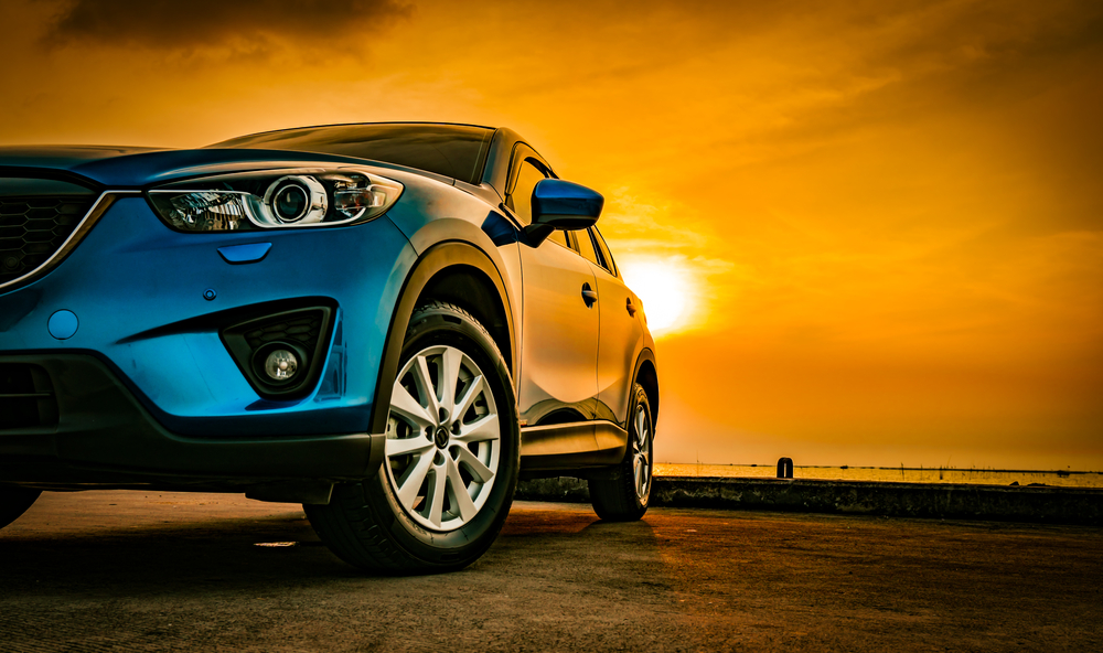 Blue,Compact,Suv,Car,With,Sport,And,Modern,Design,Parked