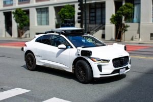Autonomous vehicle on the road, operating inside its operational design domain