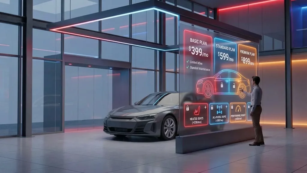 Chart showing in-vehicle subscription churn rising at the first renewal point