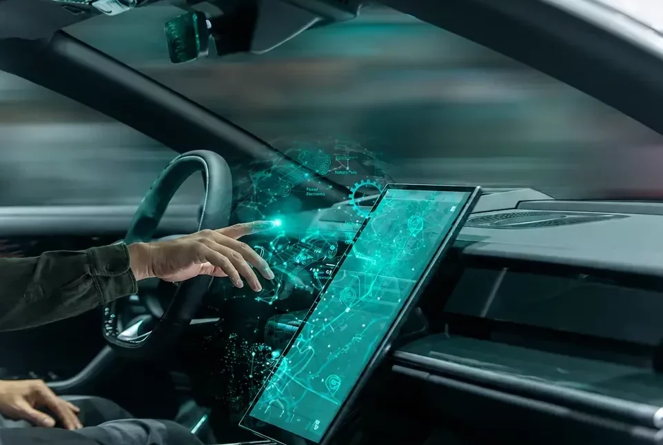 AI-defined vehicle model update loop, with model updates sent to the vehicle and telemetry returned for retraining