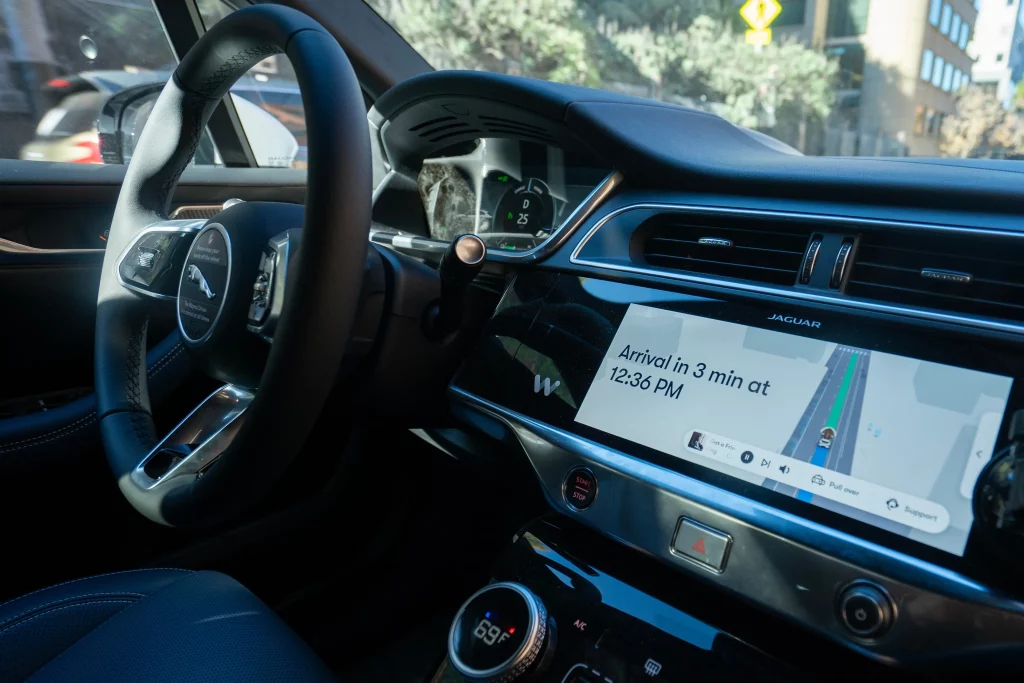 Driverless robotaxi on a mapped city street inside its operational design domain